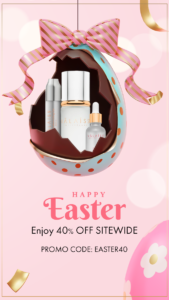 Poster for easter, 40% sale, promo code: EASTER40